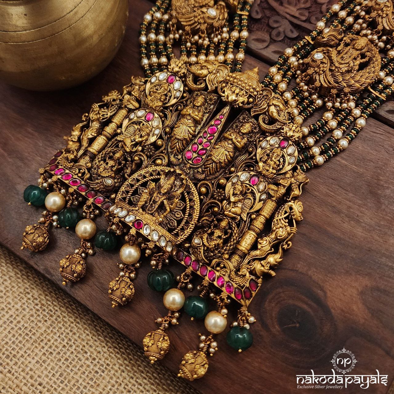 Goddess Lakshmi Kundan Neckpiece (Gn8627)