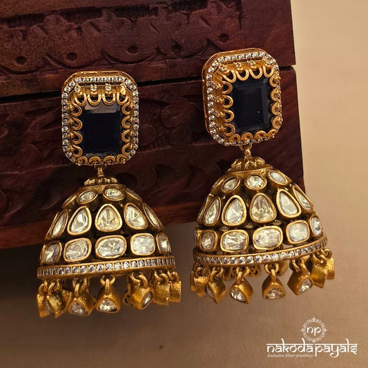 Blue Moissanite Jhumka (Ge10516)