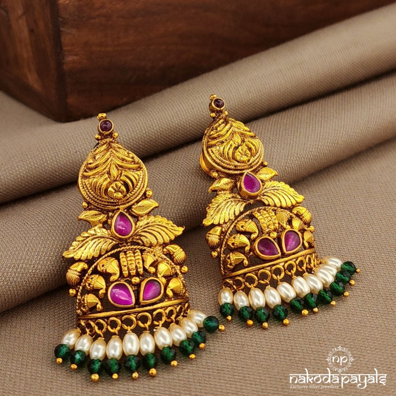 Pink  Dot Jhumka (Ge10232)