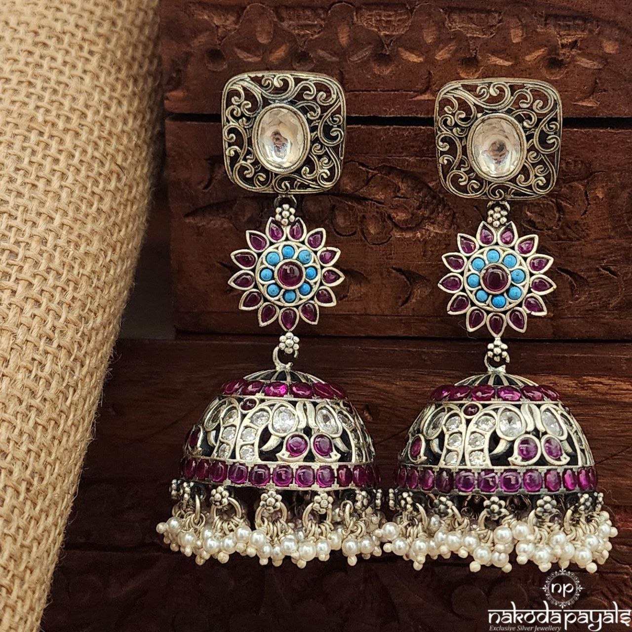 Traditional Turquoise Jhumka (J1507)