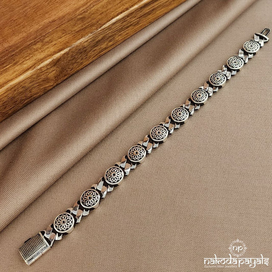Floral Circular Men's Bracelet (Mc1060)