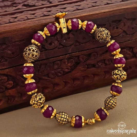 Red Bead Exquisite Kada (Gk3319)