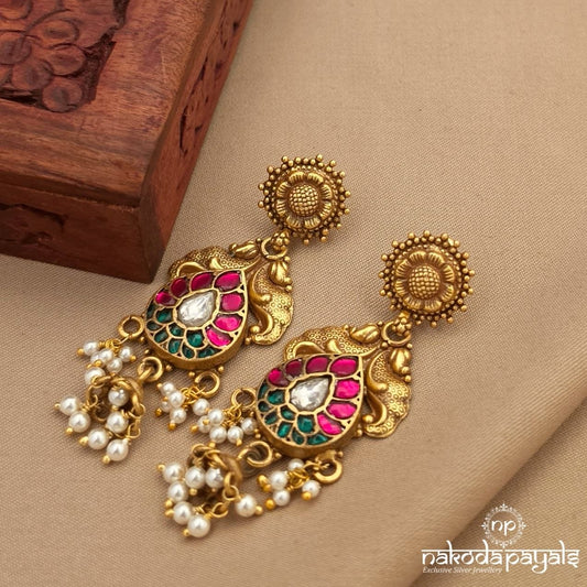 Mango Pearly Chandbali (Ge10686)