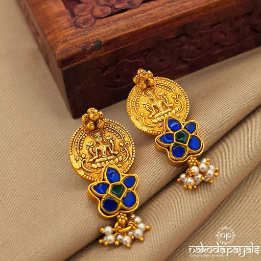 Lakshmi Bluish Pearl Earring (Ge10829)