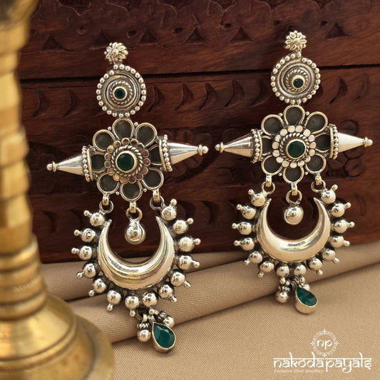 Endearing Green Chandbali (C4093)