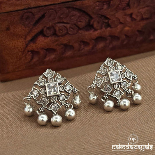 Squarish White Studs (S9624)