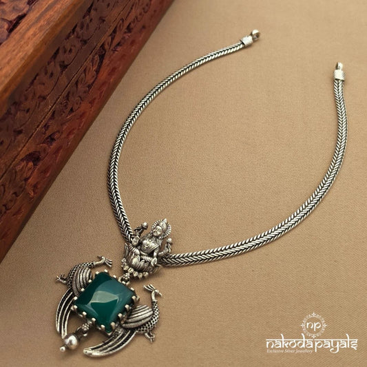 Lakshmi Green Squarish Neckpiece (N12075)