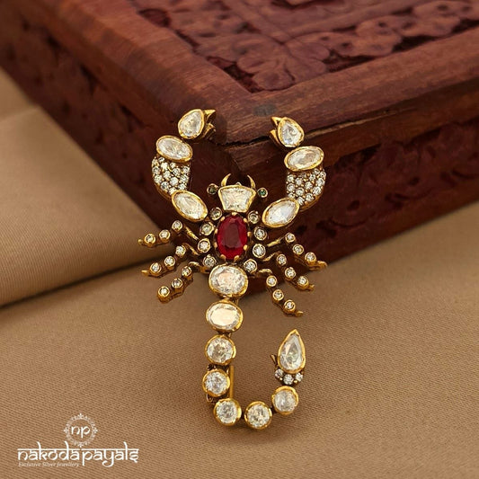 Scorpion Moissanite Brooch (St4011)