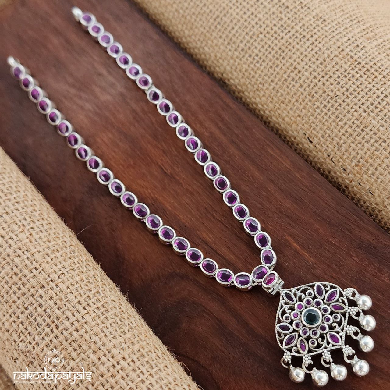 Reversible Pink & Green Neckpiece (N10708)