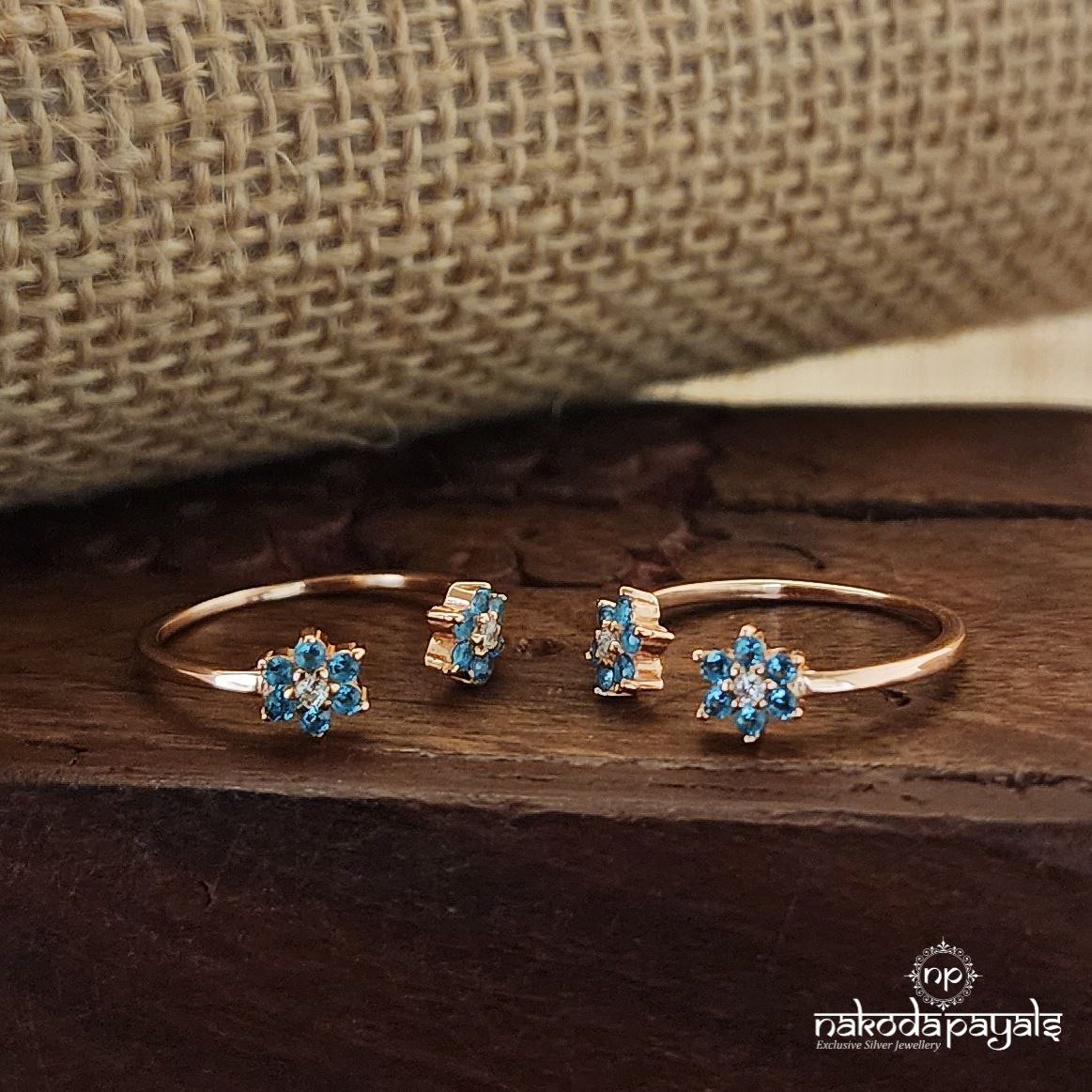 Blue Adjustable Toerings (T4476)