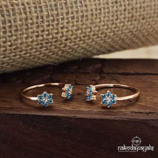 Blue Adjustable Toerings (T4476)