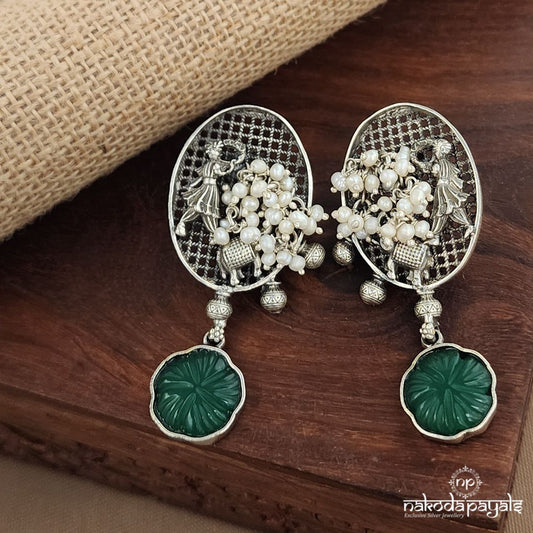 Netted Oval Earrings (C3751)