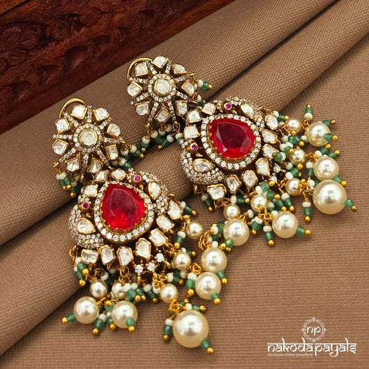 Pearled Drop Earrings (Ge10486)