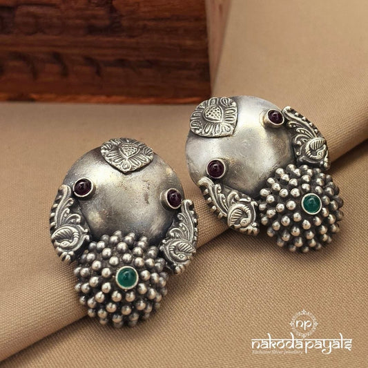 Kemp Oxidised Chandbali (C4039)