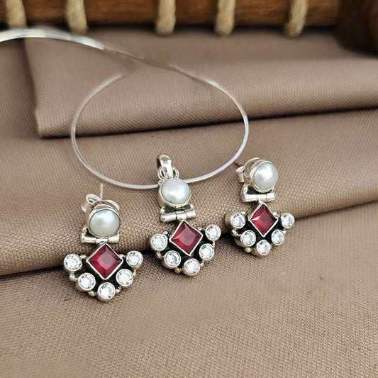 Pink Pendant Set (N11537)