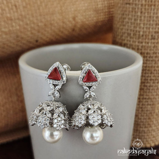 Triangular Pink Jhumka (J1079)