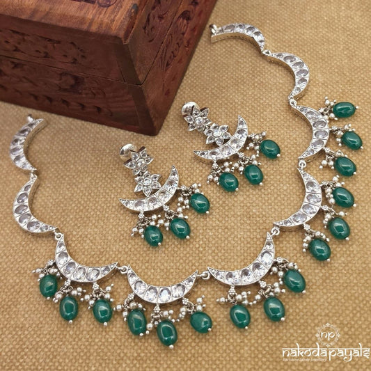 Pearl Drop Neckpiece With Earrings (N12014)