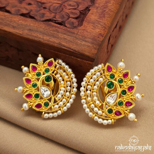 Kundan Pearly Peacock (Ge10883)