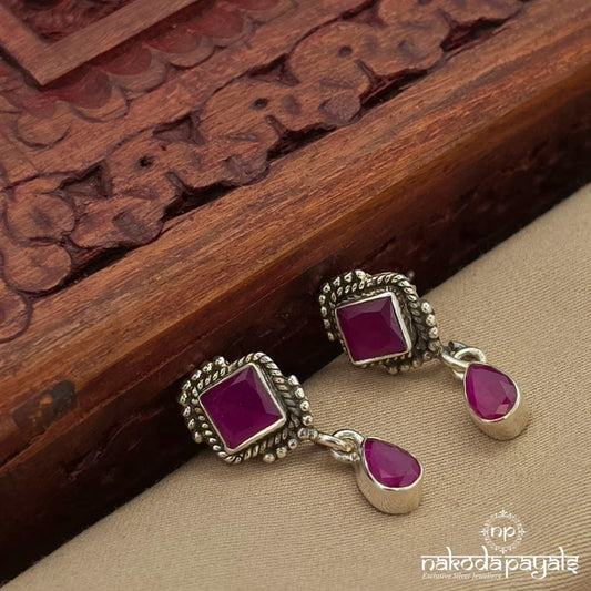 Squarish Pink  Studs (S4069)