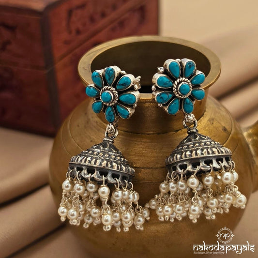 Torquoise Pearl Jhumka (J1724)