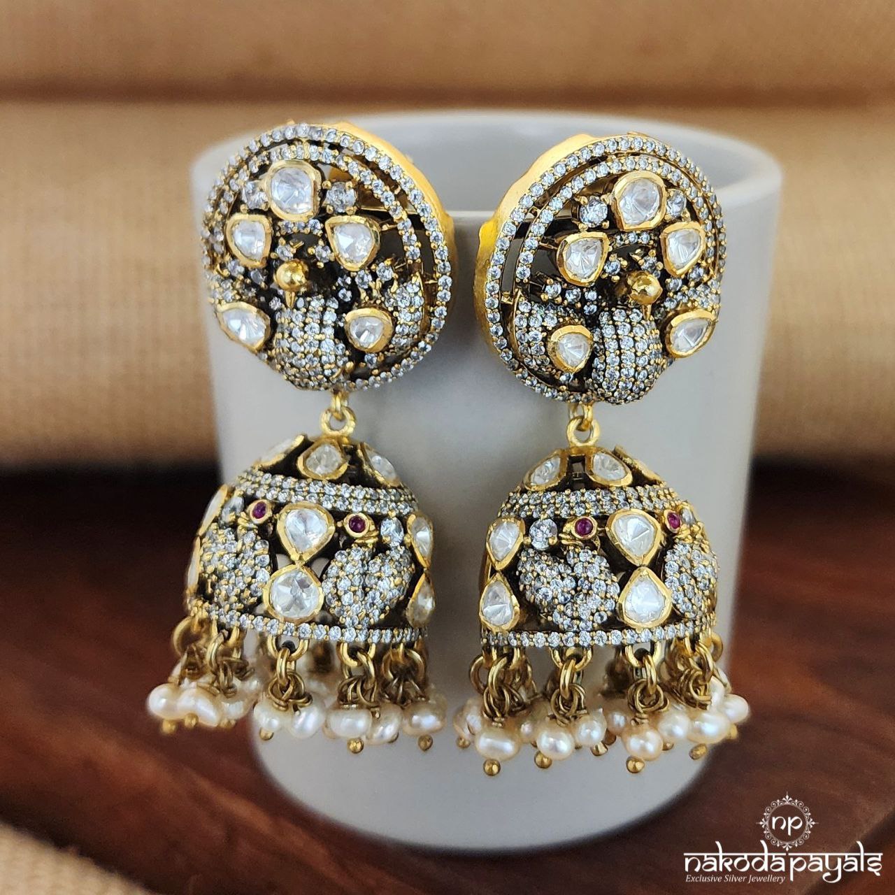 Elegant Moissanite Jhumka (Ge8437)