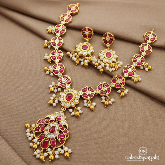 Twin Peacock Neckpiece With Earrings(Gn9101)