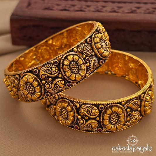 Floral Peacock  Bangles (2.6) (Gk3281)