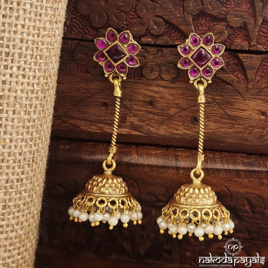 Elegant Pink Jhumka (Ge10258)