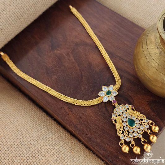 Belted Green Drop Neckpiece (Gn8844)