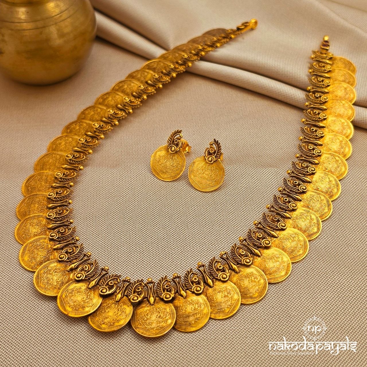 Coin Lakshmi Neckpiece With Earrings (Gn10070)