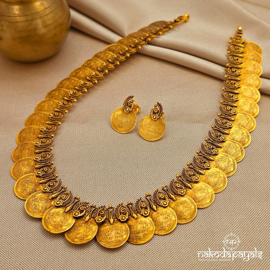 Coin Lakshmi Neckpiece With Earrings (Gn10070)