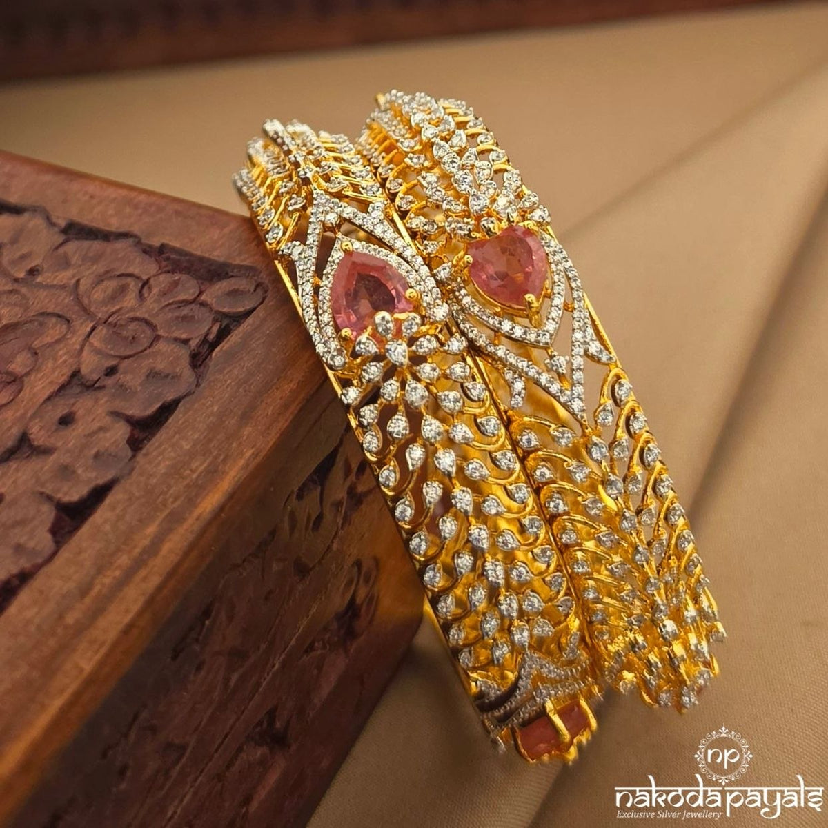 Resplendent CZ Bangle Pair (Gk3391)