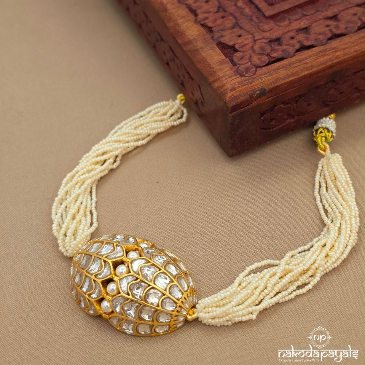 Pearl Kundan Neckpiece (Gn10384)