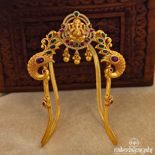 Peacock Floral Ganesha Armlet (Ha0156)