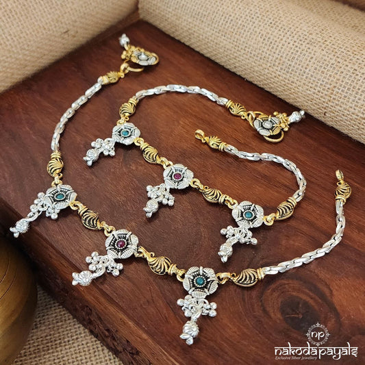 Elegant Dual Tone Anklets (A5962)