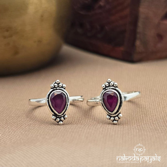 Pink Drop Toerings (T4987)
