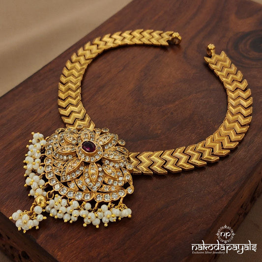 Shinney Pearled Drop Neckpiece (Gn9803)