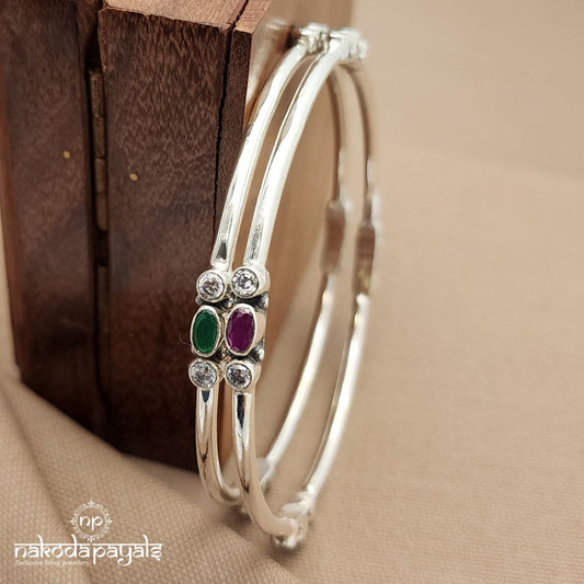 Graceful MultiColor Bangle Pair (K6105)