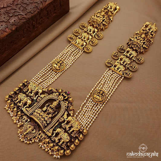 Temple Lakshmi Pearled Neckpiece (Gn9816)
