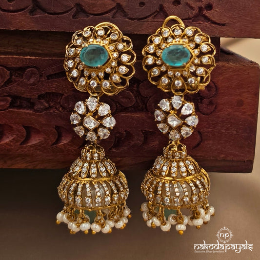 Greenish Pearl Jhumka (Ge10938)