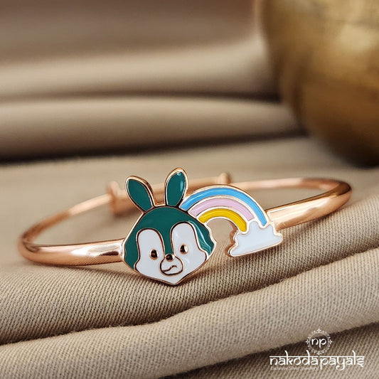 Rainbow Rose Gold Single Kada (Ka9227)