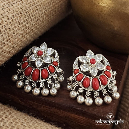 Half Moon Coral Studs (S3606)