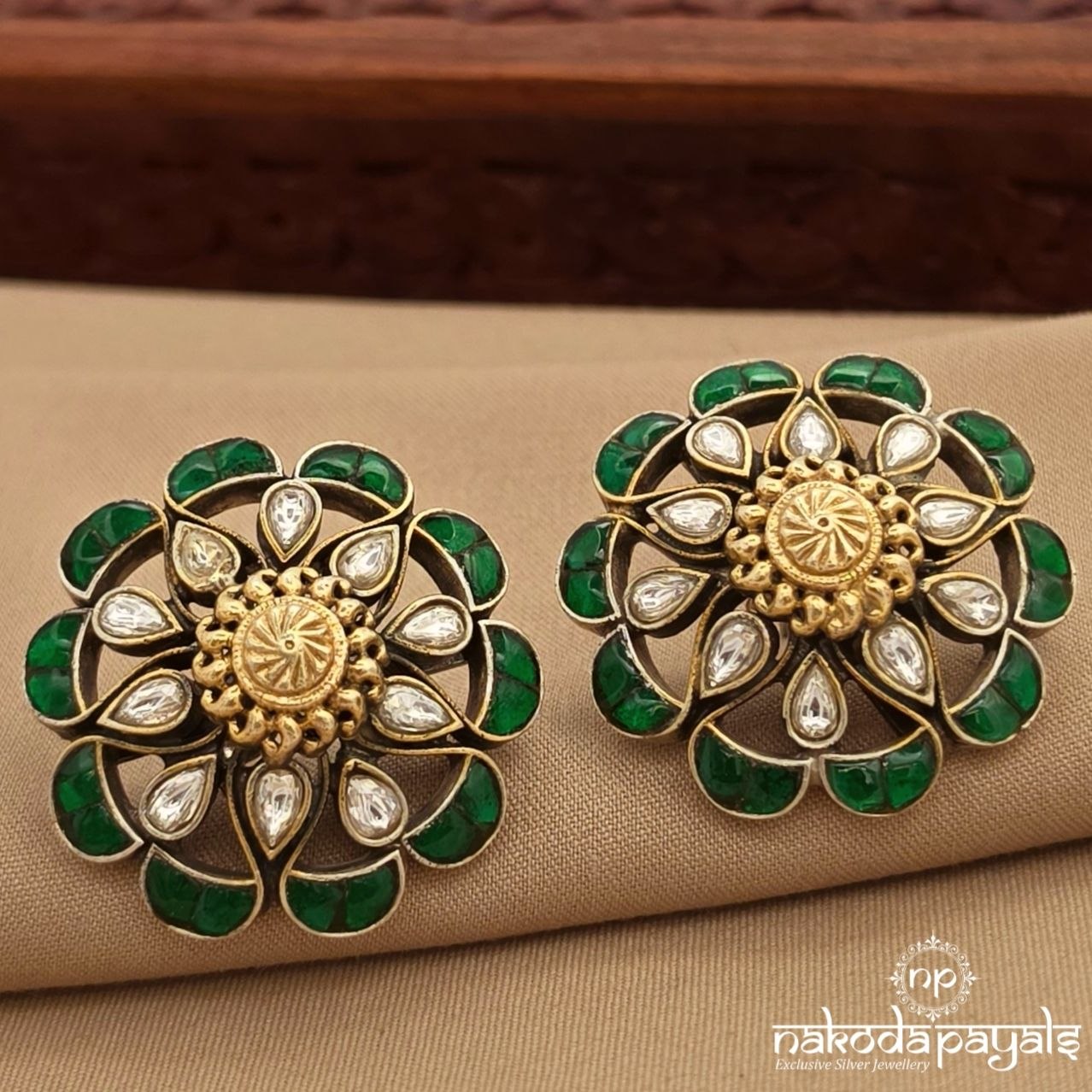 Mesmerizing Dual Tone Earrings (S4124)