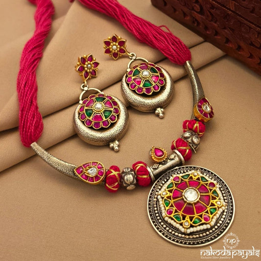 Kundan Pearl Neckpiece With Earrings (N11933)