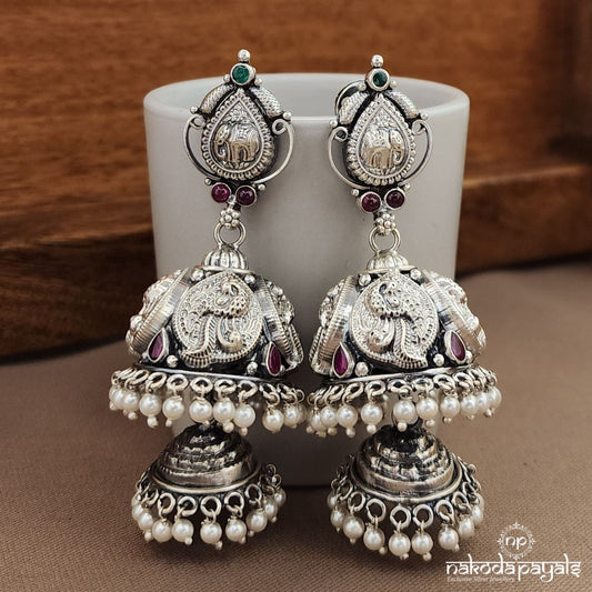 Kemp Pearl Drop Jhumka (J1452)