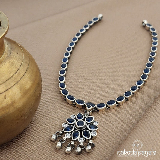 Blue Ball Drop Neckpiece  (N11219)