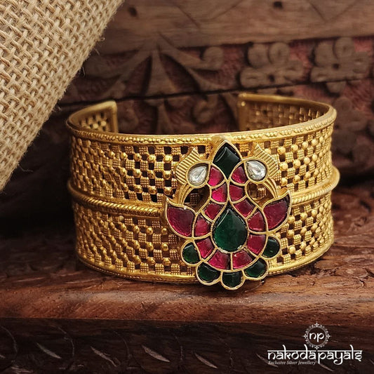 Twin Peacock Kundan Kada (Gk3222)