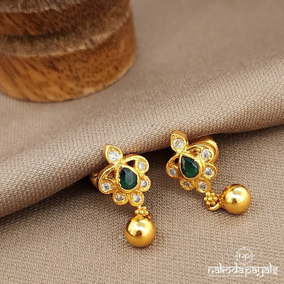 Mini Green Dot Studs (Ge10089)