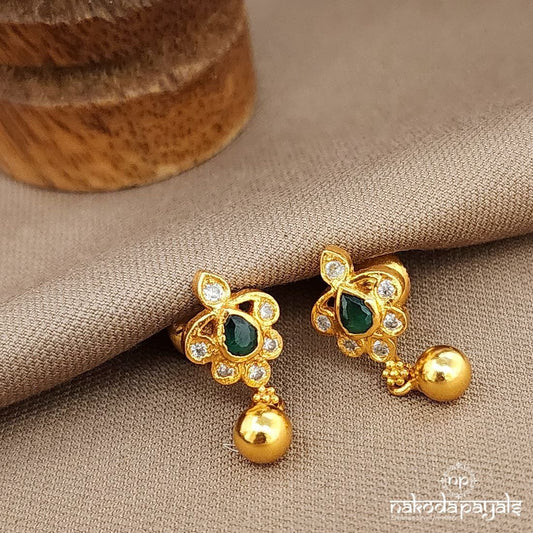 Mini Green Dot Studs (Ge10089)