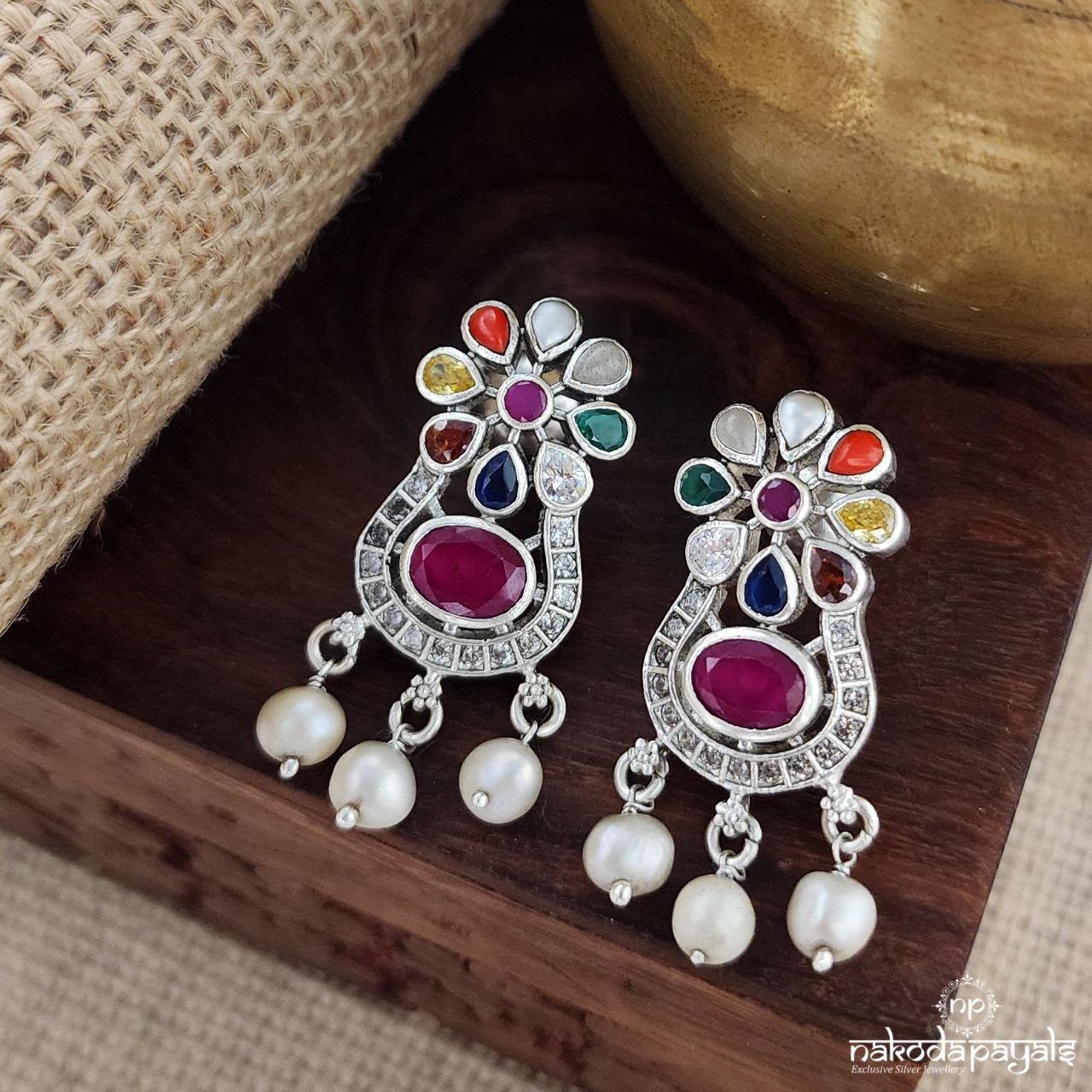 Unique Navaratna Studs (S3469)